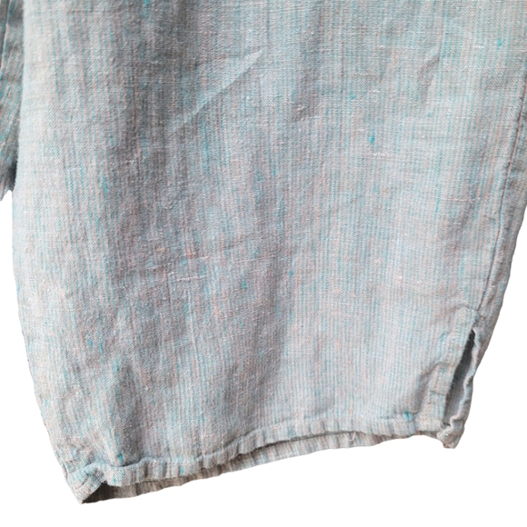 Flax 100% Linen Striped Wide Leg Pants Size M - Picture 8 of 15